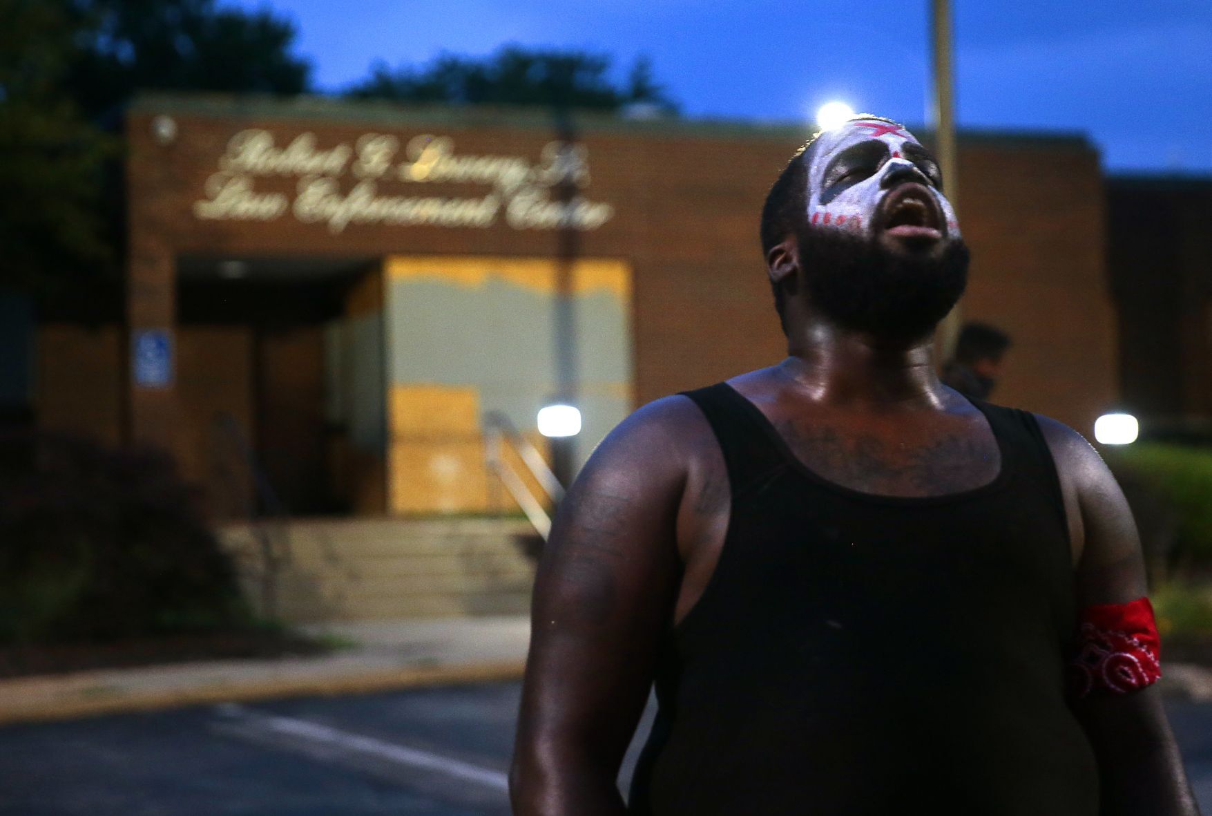 Protesters march in Florissant